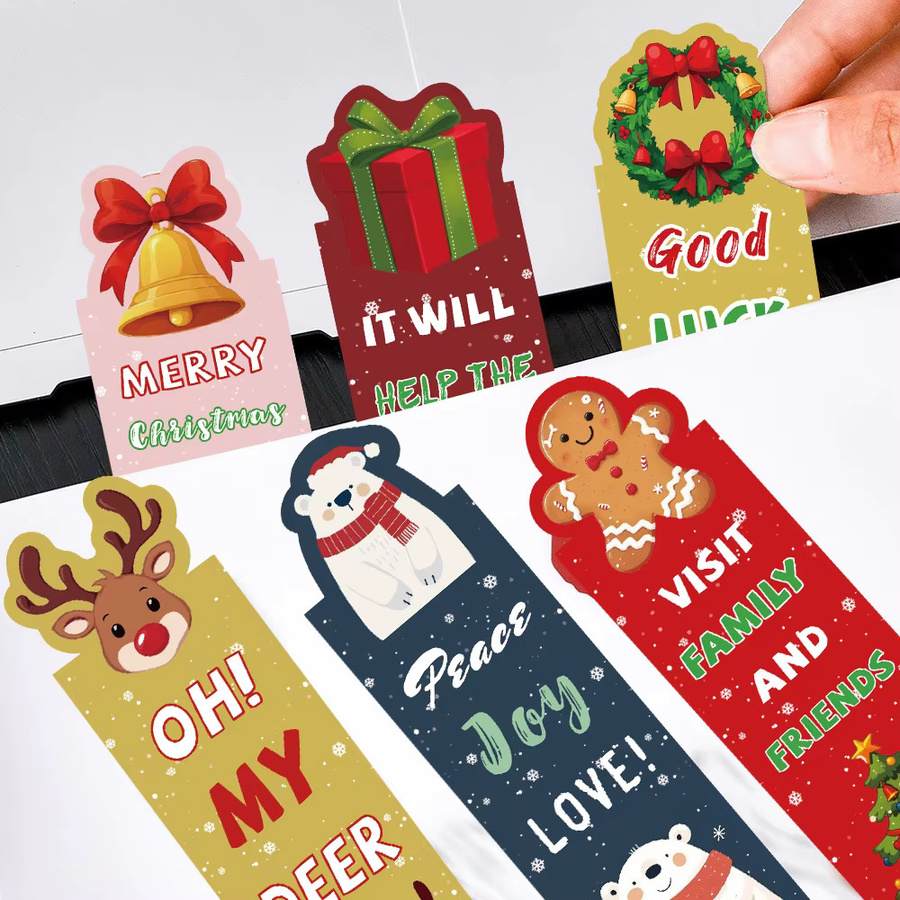 30 Stück Cartoon Weihnachten Lesezeichen aus Papier in Multicolour für Studenten und kreative Geschenke - Bild 3
