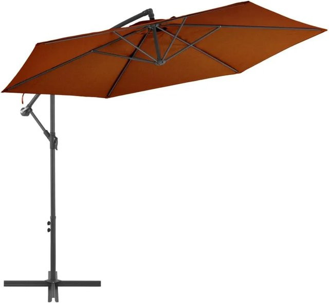vidaXL Ampelschirm mit Aluminium-Mast in Terrakotta, Durchmesser: 300 cm - Bild 1