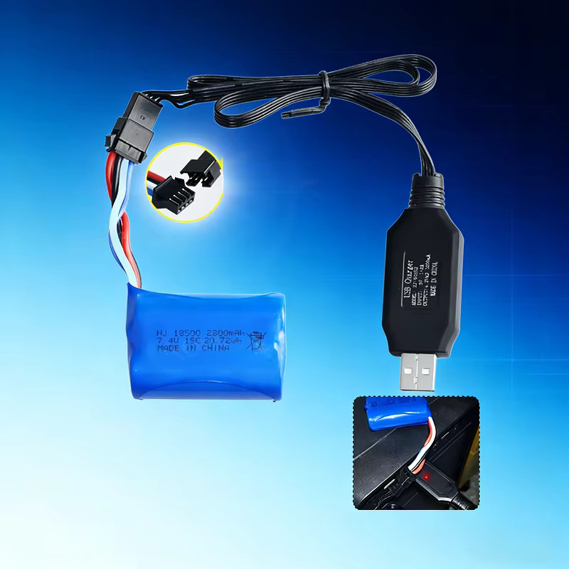 TERFPV Batterieladeset 18500 7,4 V 2800 mAh 15 C in Blau für ferngesteuerte Fahrzeuge und Hochgeschwindigkeitsautos - Bild 4