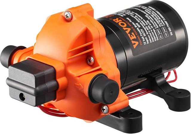 Buying Solutions MB 12V Membranpumpe 3-Kammer Wasserpumpe mit Druckschalter in Orange, 6,81 l/min - Bild 1