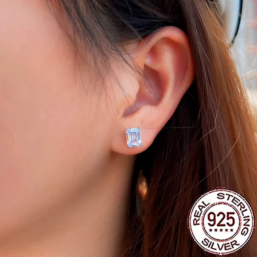 CWWZircons Ohrstecker 925 Silber, Zirkonia, Damen - Bild 4