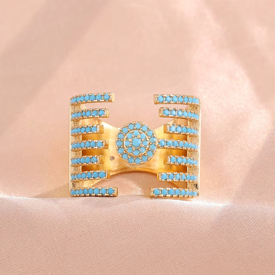 ZAKOL Ring, Blauer Türkis, Zirkonia, Offener Ring, Damen - Bild 2