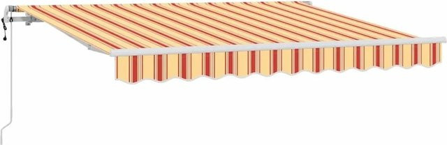 vidaXL Einziehbare Markise aus Polyester in Gelb, B: 350 cm, T: 200 cm - Bild 1