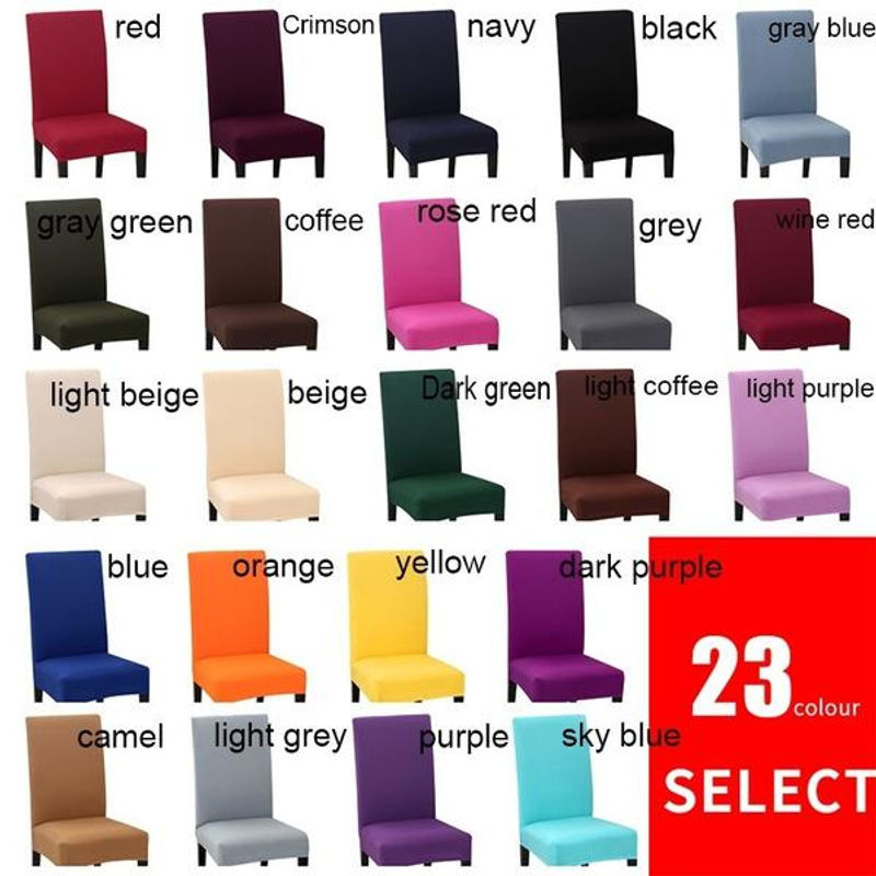 6er-Set GoModern Stuhlbezüge aus elastischem Spandex in Kaffeebraun für Esszimmer und Bankette - Bild 2