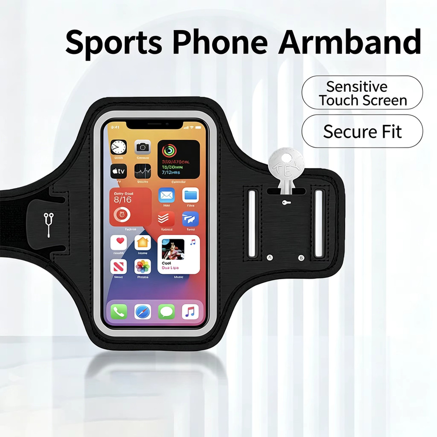 OUYUANSU Handyhalterung für den Arm in Schwarz, wasserdichter Navigationshalter mit Handgelenkschlaufe für Lieferdienste und Sport - Bild 3