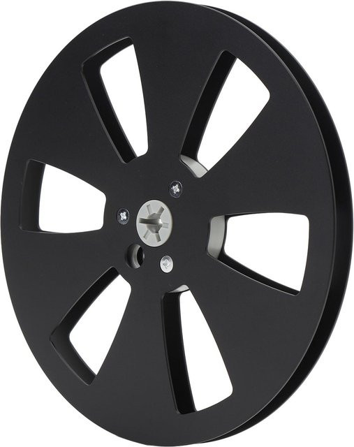 DIYelecs 14 Zoll Open Reel Tonband Aufnahmespule aus Aluminiumlegierung mit 3 Löchern, Schwarz Grau - Bild 1
