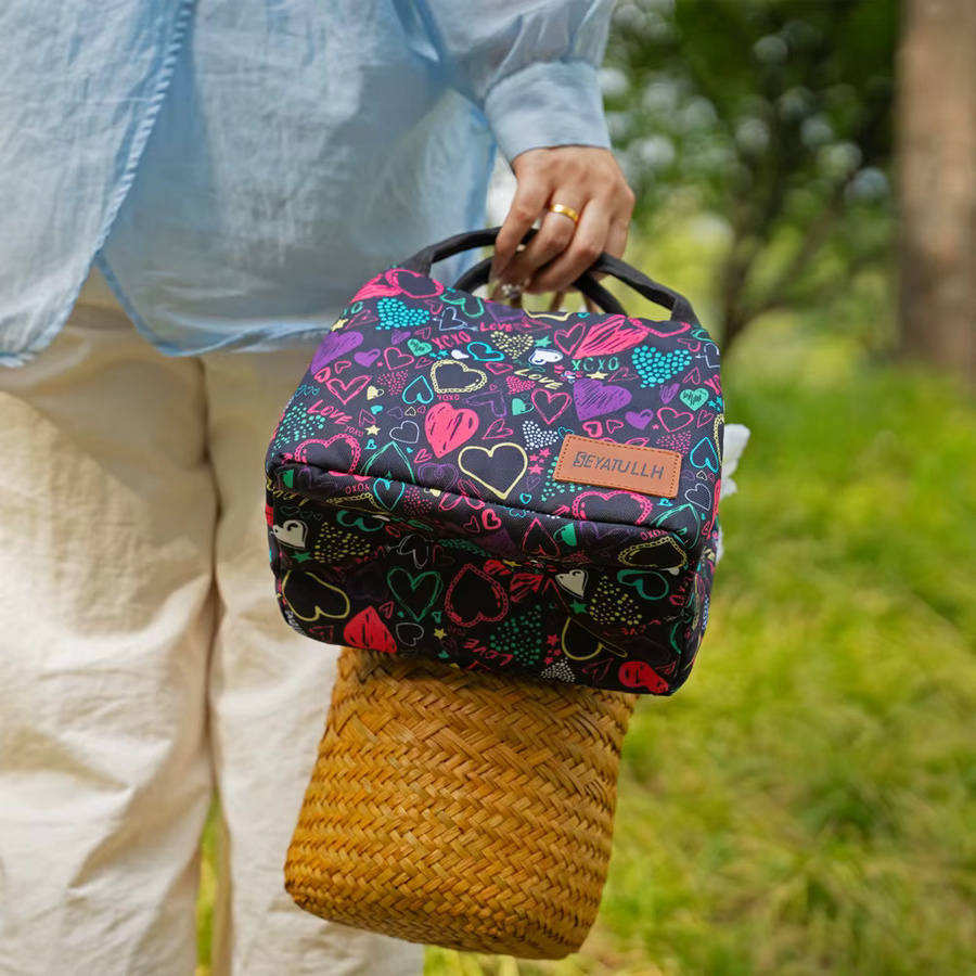 SEYATULLH Lunchbag Thermische Kühltasche in Multicolour für Picknick, Schule und Reisen - Bild 2