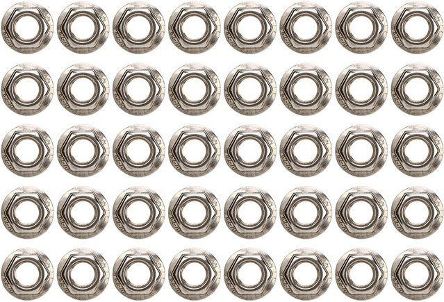 Neoglint 40 Stück Sechskant-Flanschmuttern M10x1,25mm aus Edelstahl in Silber - Bild 1