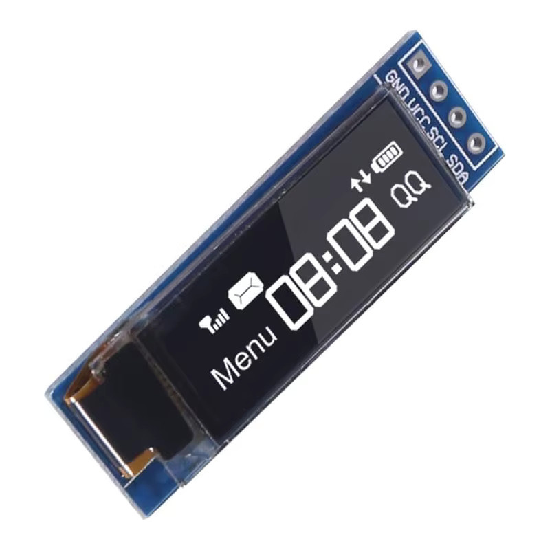 AOKIN I2C OLED-Anzeigemodul 0,91 Zoll SSD1306 mit weiß-blauer Anzeige für Arduino (3,3 V bis 5 V) - Bild 3