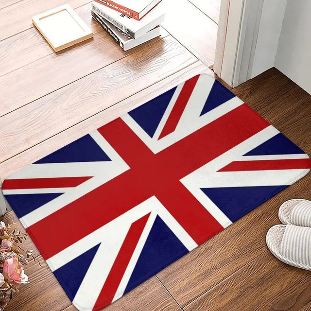 VIKAMA Badezimmermatte Vintage Union Jack in Rot, rutschfeste und saugfähige Bodenmatte, B/T: 60 x 40 cm - Bild 1