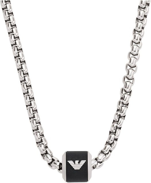 Emporio Armani Halskette Edelstahl, Schwarz, Herren - Bild 1