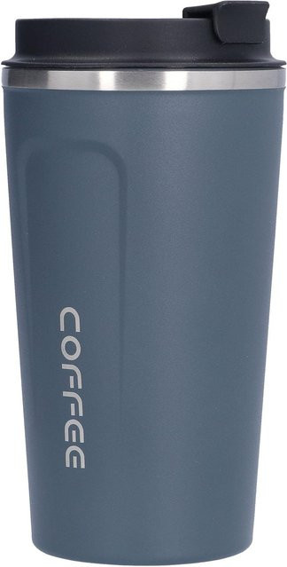 Exquisiter Thermobecher aus Edelstahl, vakuumisoliert, blau, 510 ml - Bild 1