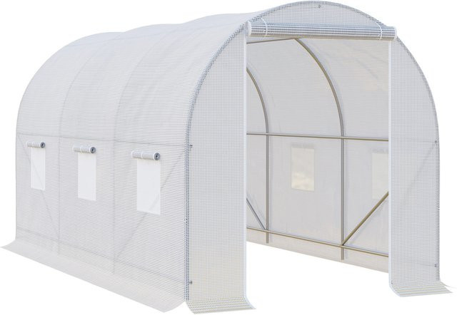 Outsunny Foliengewächshaus Treibhaus für Gartenpflege und Pflanzenzucht, H x B x T: 200 x 350 x 200 cm - Bild 1