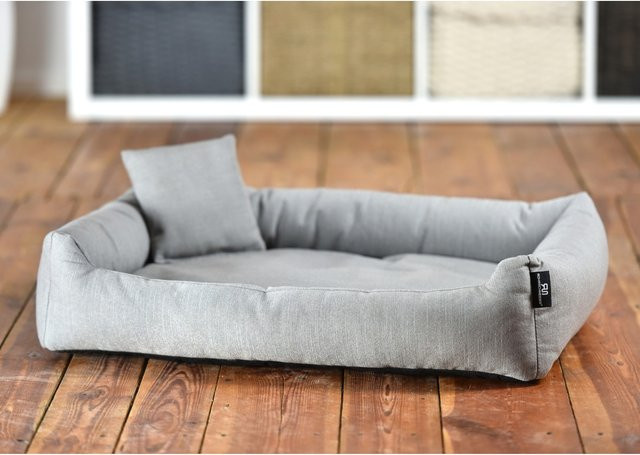 Rohrschneider Kuschelsofa für Haustiere in Grau mit abnehmbarem Bezug und rutschfester Unterseite - Bild 1
