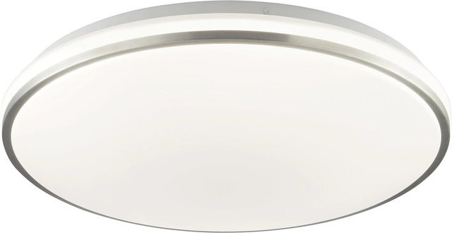 Brilliant LED Deckenleuchte Avalis in Weiß und gebürstetem Aluminium, dimmbar mit Fernbedienung, Durchmesser: 38 cm - Bild 1