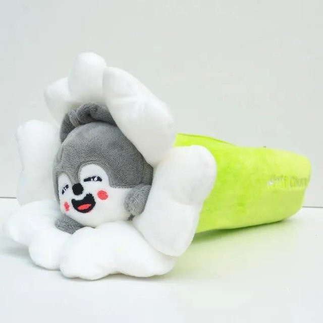 Stray Kids SKZ Florales Plüsch-Schreibwarenetui Bangchan Grau - Bild 1