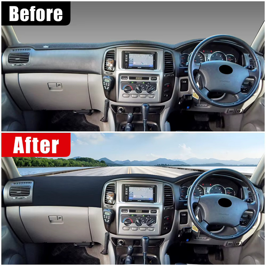 YaLumei Auto Dashboard Abdeckung Matte in Schwarz für Toyota Land Cruiser 100 LC100 (1998-2007) - Bild 2