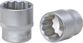 KS Tools 12-kant-Stecknuss 3/8 Zoll in 19/32 Zoll, Silber - Bild 1