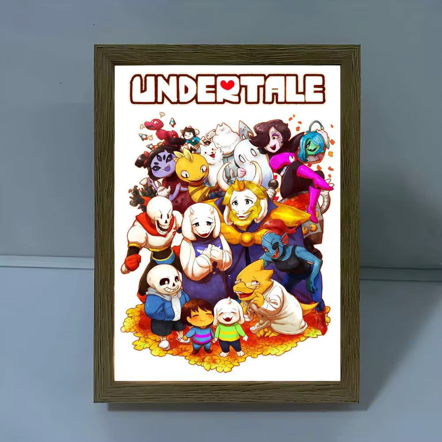 Undertale Anime Wandaufkleber aus wasserfestem Papier, Mehrfarbig, Rechteckig - Bild 4
