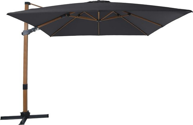 AXI Ampelschirm Grau mit Spuncrylic-Gewebe und Aluminiumgestell, B/T: 300 x 300 cm - Bild 1