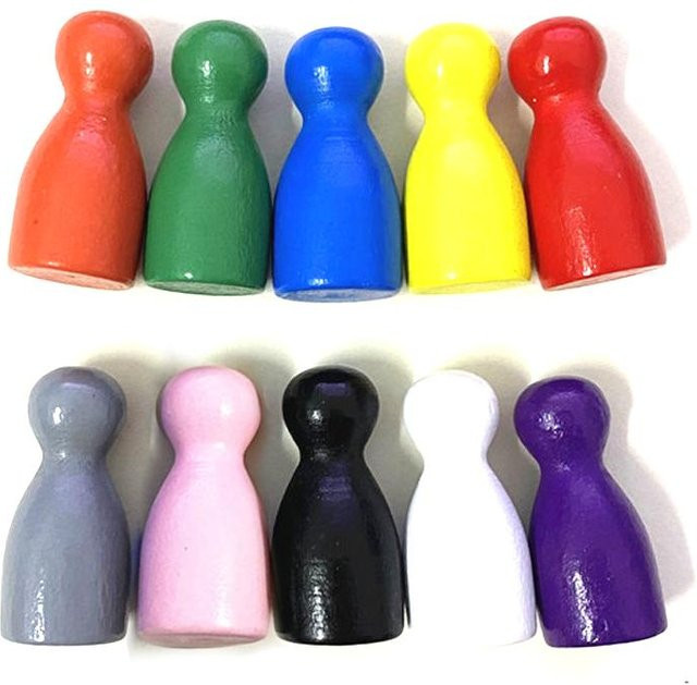 Binchi Schachfiguren, Brettspiel Zubehör, Holz, 10-teiliges Set, ab 14 Jahren - Bild 1