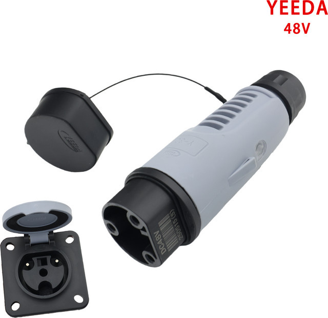 YEEDA Y-30 Stecker- und Buchsen-Set für Golfwagen und Sightseeing-Fahrzeuge, 48V/60V DC, Grau - Bild 1