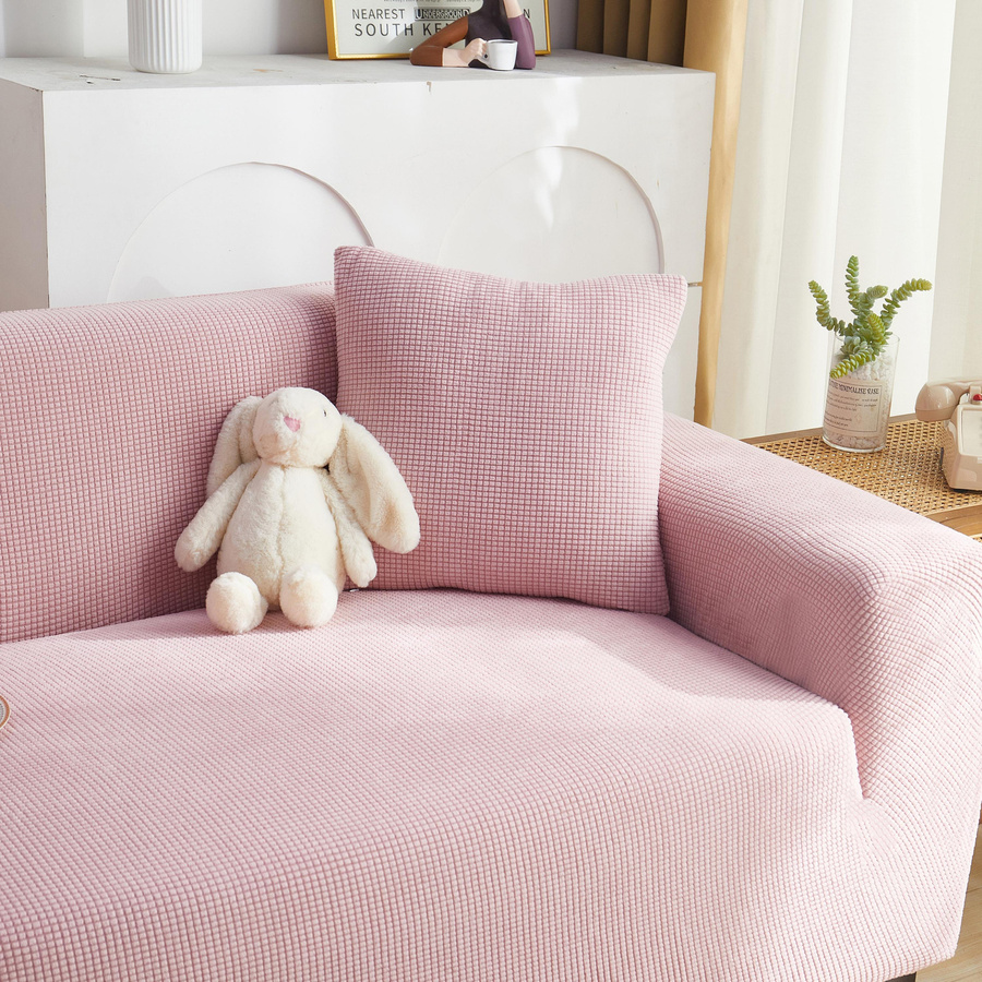 Universeller Sofabezug von Your Warm Home in Pink, verschleißfester und kratzfester Sesselbezug aus Polyester mit rutschfester Oberfläche für 120-160 cm Breite - Bild 1