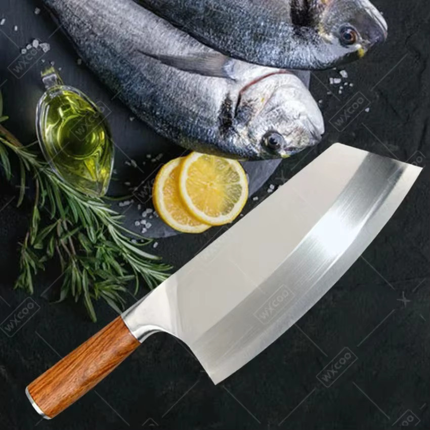 WXCOO Professionelles Japanisches Santoku-Messer mit Holzgriff für Fleisch und Obst - Bild 3