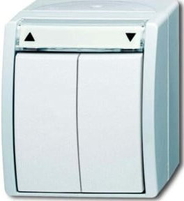 Busch-Jaeger Jalousieschalter 2601/4 W-54 in Weiß mit IP44 Schutzart - Bild 1