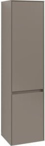 Villeroy & Boch Hochschrank Collaro in Black Oak mit Glastüren, Wandmontage, B/T/H: 40,4 x 34,9 x 153,8 cm - Bild 1