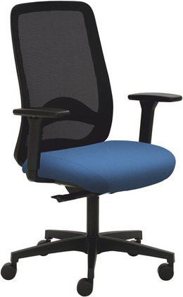 Mayer Sitzmöbel Drehstuhl mit Armlehnen und Rollen, blau, B/H: 70 x 63 cm - Bild 1