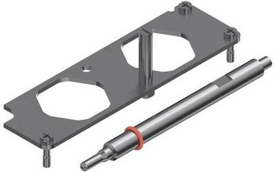 Weidmüller Montagerahmen HighPower Edelstahl HDC HP 550 SSM 2 SET, Baugröße 8, 2 Pol, Farbe Grau - Bild 1