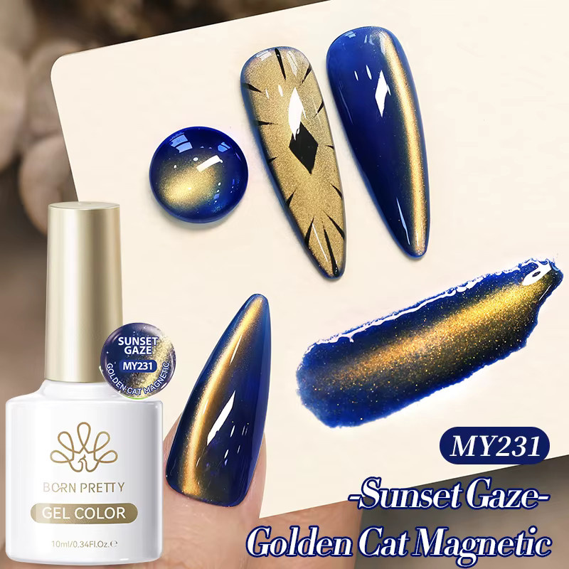 BORN PRETTY Auroras Glitter Cat Magnetic Gel Nagellack, 10 ml, Schimmernd - Bild 2