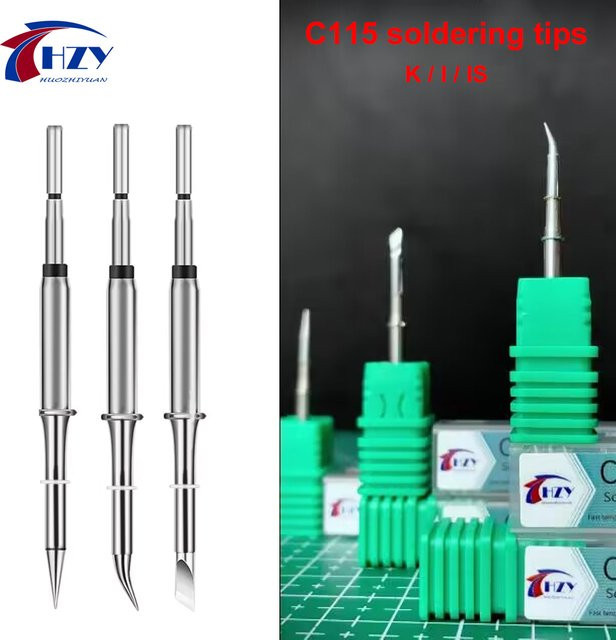 HZY C115 Universal Lötkolbenspitzen Schweißkopf in Silber für JBC Sugon Aifen Aixun GVM T115 Professioneller Lötstationsgriff - Bild 1