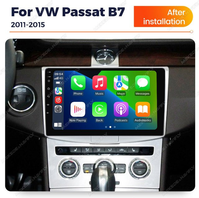 MEKEDE Multimedia Player Auto Radio für Volkswagen Passat B6/B7 und Magotan/CC 2010-2015 mit CarPlay und DVD, Schwarz - Bild 1