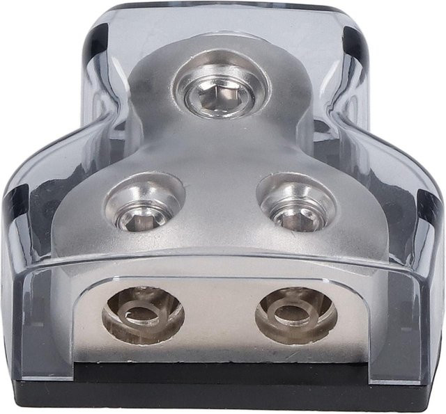 CosyHome Auto Audio Verstärker Splitter 2-Wege Stromverteilerblock Masseverteiler Verbindungsblock in Grau und Transparent - Bild 1