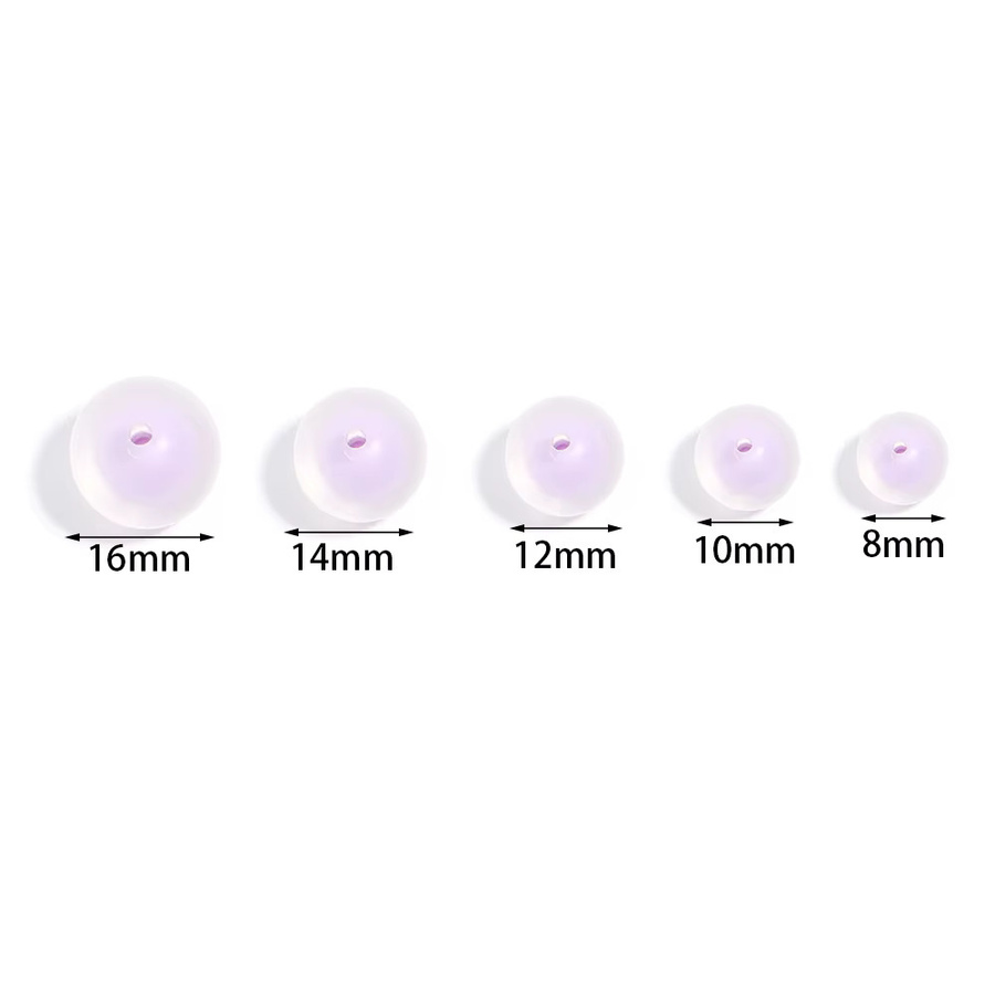 lacoogh Perlen Spacer, Acryl, Transparent Matt, AB Farbe, 8-16 mm - Bild 2
