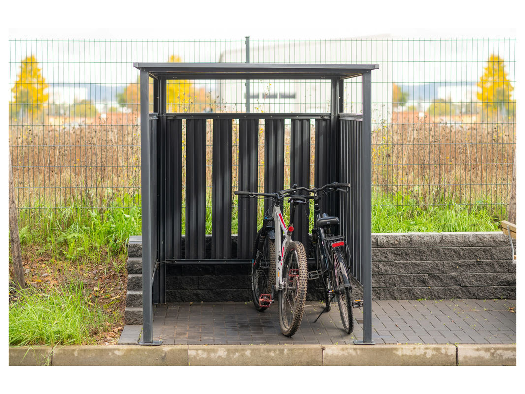 Westmann Fahrrad- und Raucherunterstand in Anthrazit B: 180 cm, T: 200 cm - Bild 4