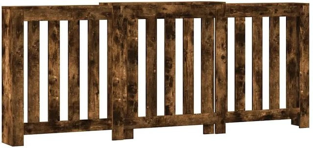 vidaXL Heizkörperverkleidung in Räuchereiche mit Latten-Design, Farbe Braun, B/T/H: 205 x 21,5 x 83,5 cm - Bild 1