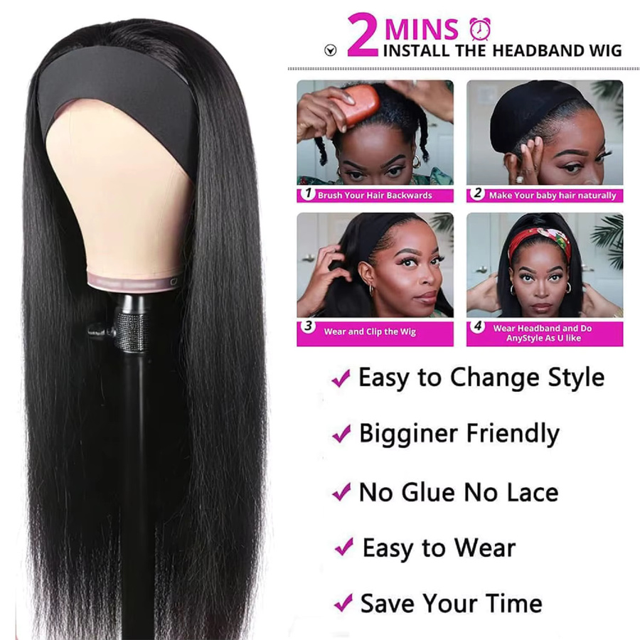 FIUMER Stirnband-Perücke aus Echthaar, Body Deep Wave, Damen - Bild 5