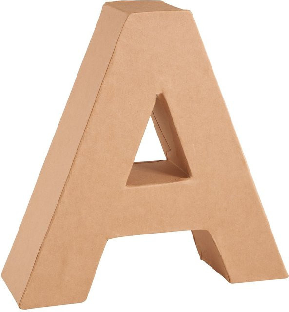 KNORR Papp-Buchstabe A in Braun für Tischdekoration zur Geburt und Taufe - Bild 1