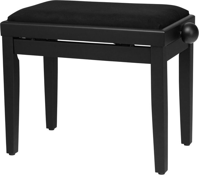 CLASSIC CANTABILE Pianobank mit Velourbezug in Schwarz matt - Bild 1