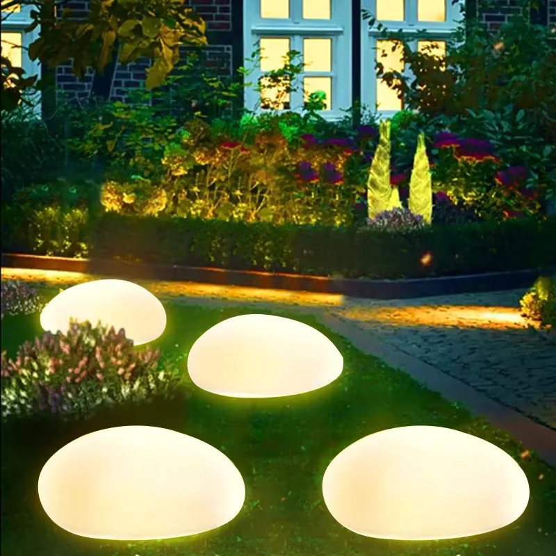 KDULIT Solar Bodenleuchte aus Milchglas in Weiß für Garten und Rasen als dekorative Außenlaterne - Bild 2