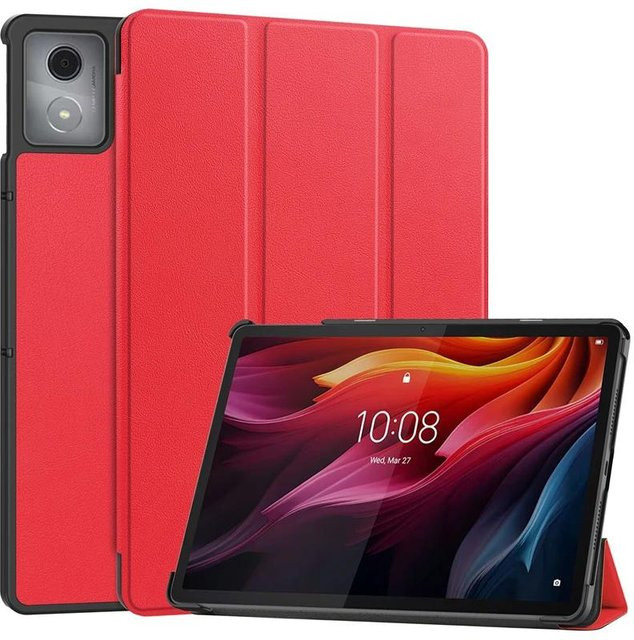 Lenovo Tab K11 Plus Hülle 11,45 Zoll TB230XC TB352FU PU Klappständer Smart Cover in Rot - Bild 1