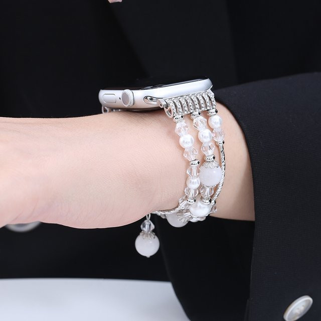 JBAILI Armband, Achat, Perle, Edelstahl, Silber, Unisex - Bild 1