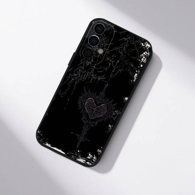 Gotische Coquette Cybersigilismus Handyhülle für Samsung Galaxy S25 S24 S23 S22 S21 S20 Ultra Plus FE Lite 5G in Schwarz - Bild 1