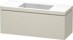 Duravit Waschtischunterschrank L-Cube c-bonded, wandhängend, Farbe: Tau matt, Breite: 120 cm, Tiefe: 48 cm, Höhe: 50 cm - Bild 1