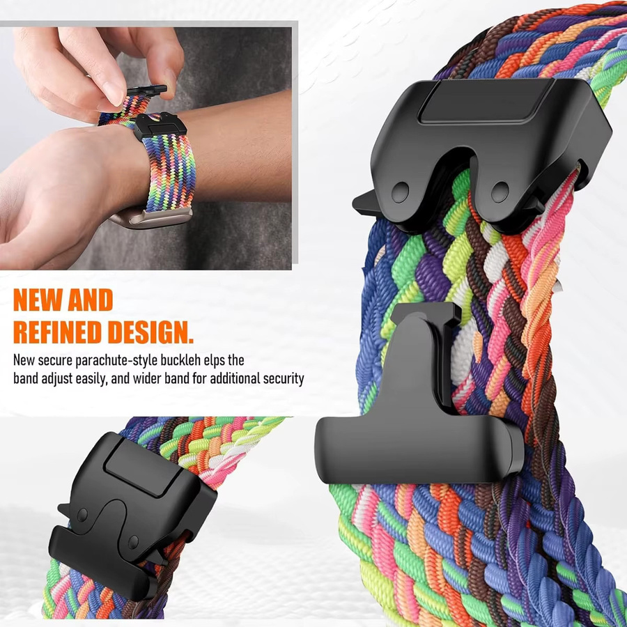 CHIICSMART Uhrenarmband Nylon, Bunt, Huawei Watch Fit - Bild 5