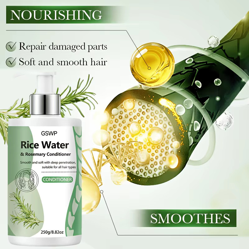 GSWP Rice Water & Rosemary Conditioner, 500 g, für trockenes und strapaziertes Haar - Bild 4