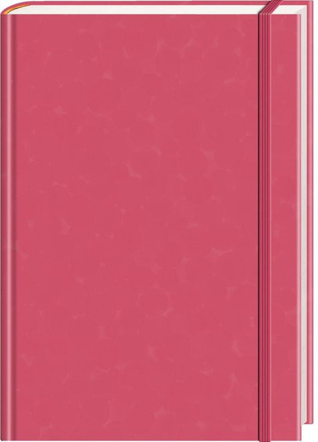 Anaconda Notizbuch mit Hardcover und punktierten Seiten in Pink mit textilem Gummiband - Bild 1
